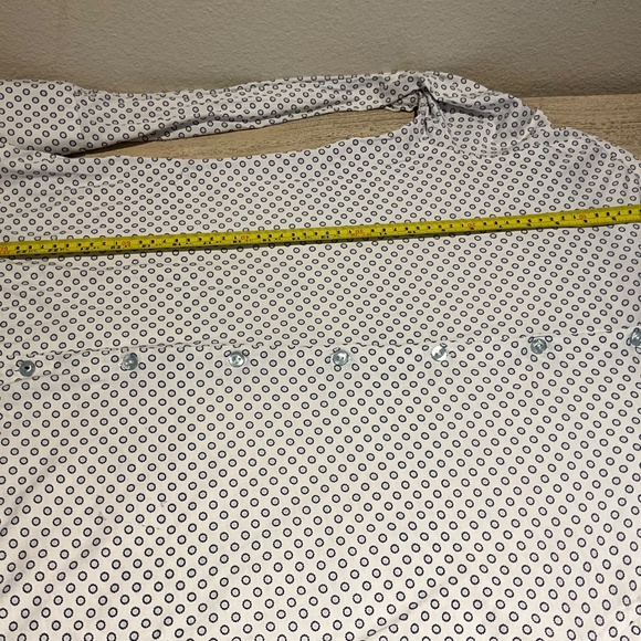 Stone Rose Long Sleeve Button Down 100% Cotton Shirt Size 2 Small Blue White - Picture 6 of 11